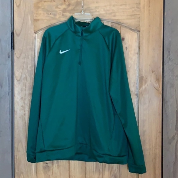 Nike Dri-Fit green 1/4 zip jacket - Picture 1 of 5